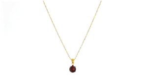 28 Carat Garnet Pendant Necklace in 14kt Yellow Gold