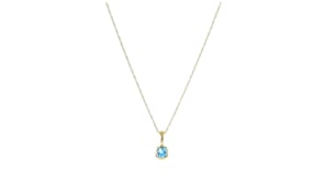 26 Carat London Blue Topaz Pendant Necklace in 14kt Yellow Gold