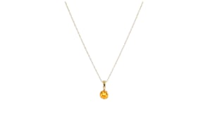 21 Carat Citrine Pendant Necklace in 14kt Yellow Gold