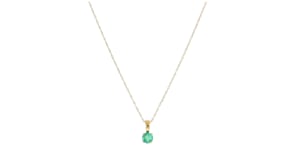 22 Carat Emerald Pendant Necklace in 14kt Yellow Gold
