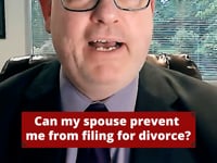 Can my spouse prevent me from filing for divorce?