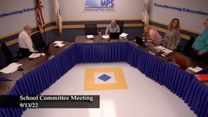 School Committee Meeting 9-13-22
