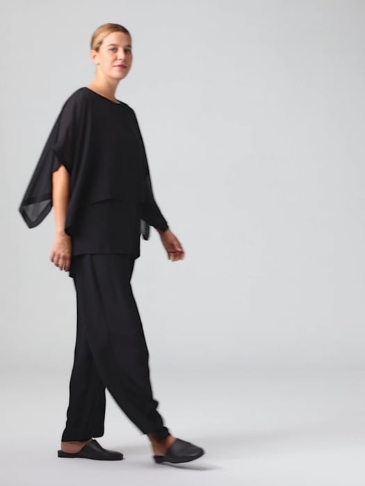 Sheer Silk Georgette Poncho | EILEEN FISHER Sheer Silk Georgette Poncho | EILEEN FISHER