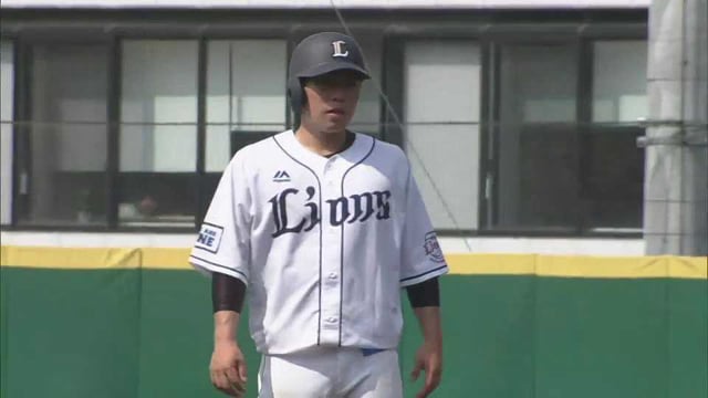 【ファーム】連打で追加点!! ライオンズ・中熊大智 左中間へタイムリー2ベースヒットを放つ!! 2022年9月14日  埼玉西武ライオンズ 対 読売ジャイアンツ