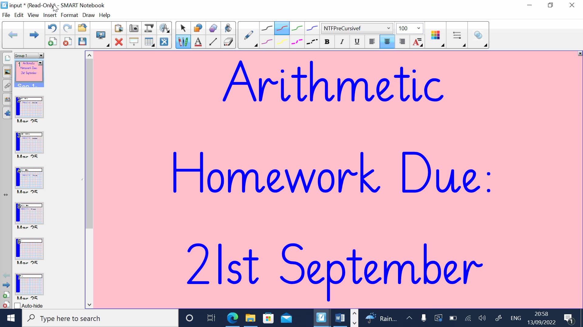 year 2 arithmetic homework