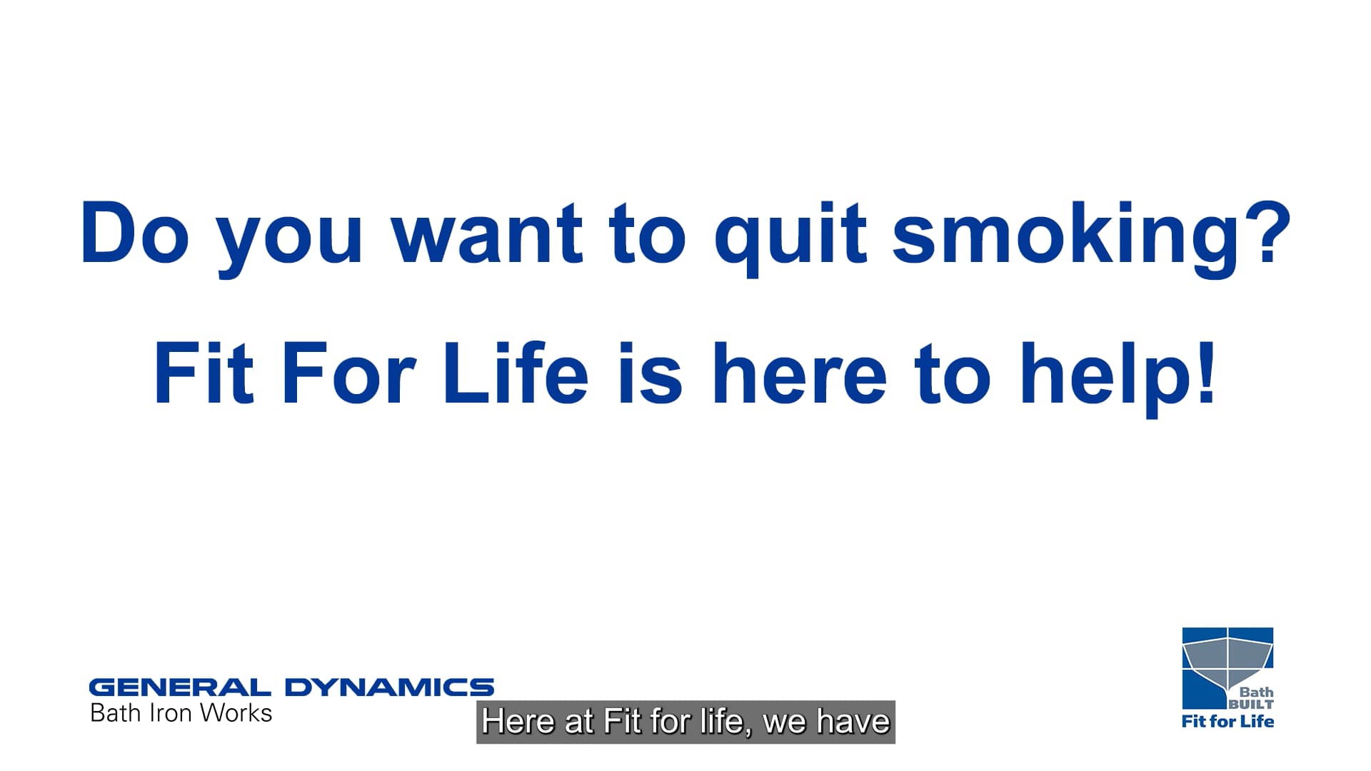 Fit for Life Tobacco Cessation Program on Vimeo