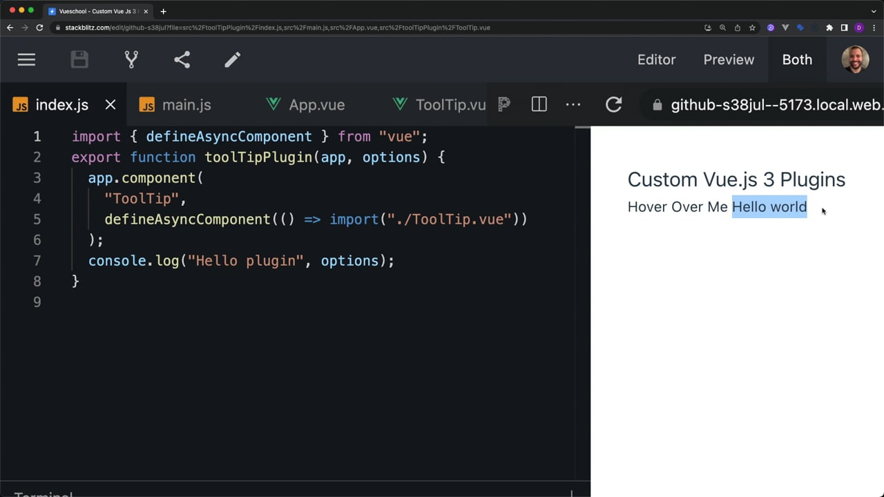 Use A Vue.js Plugin To Register A Component - A Vue.js Lesson From...