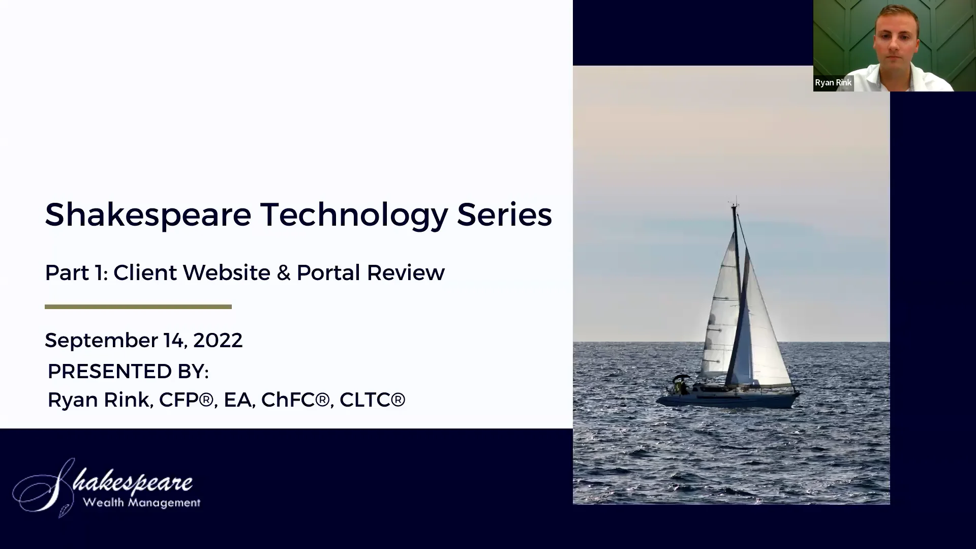Tech Series Part 1 - Shakespeare Website and Client Portal on Vimeo
