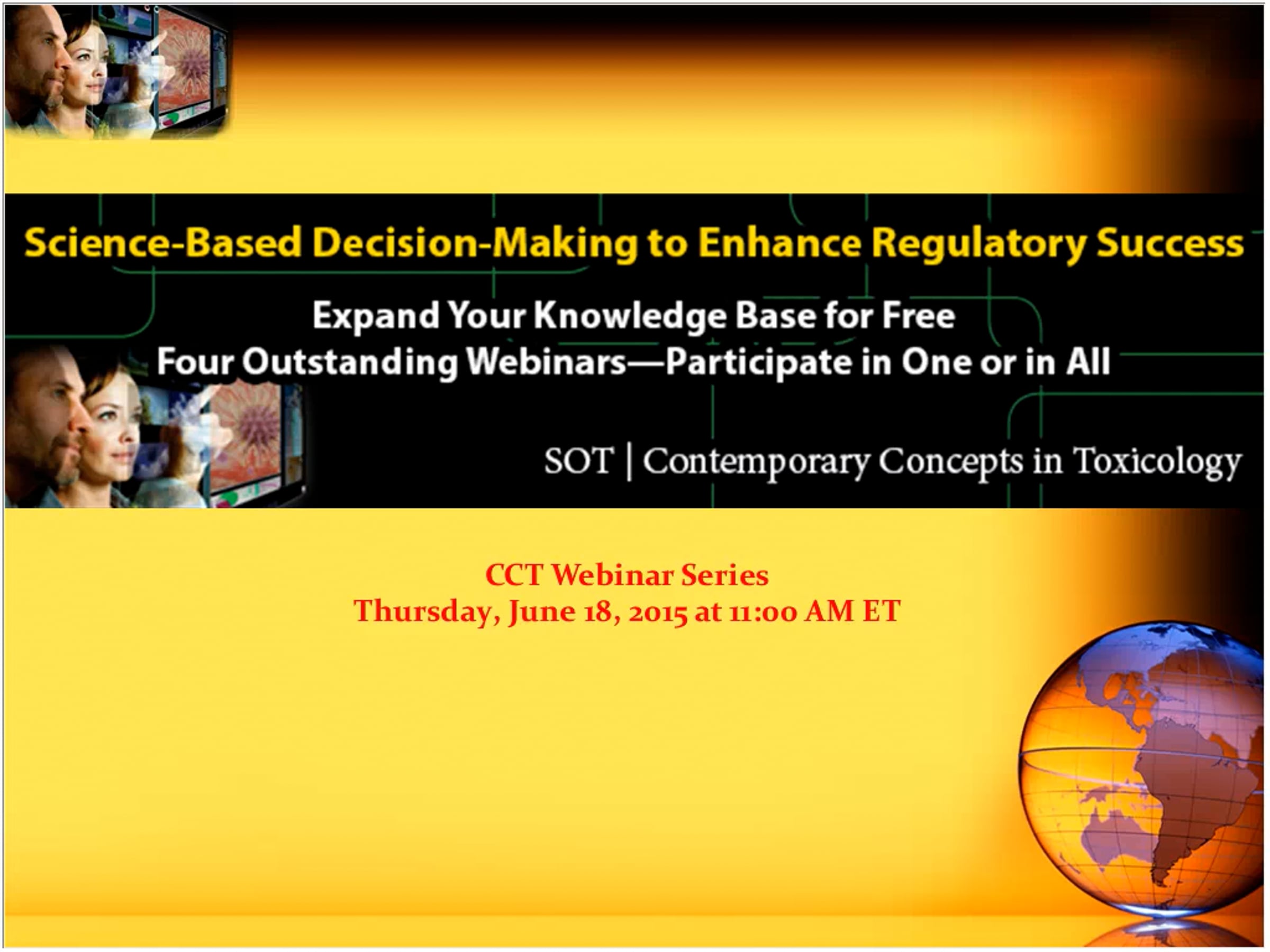 CCT Webinar: Science Based Decision Making to Enhance Regulatory ...