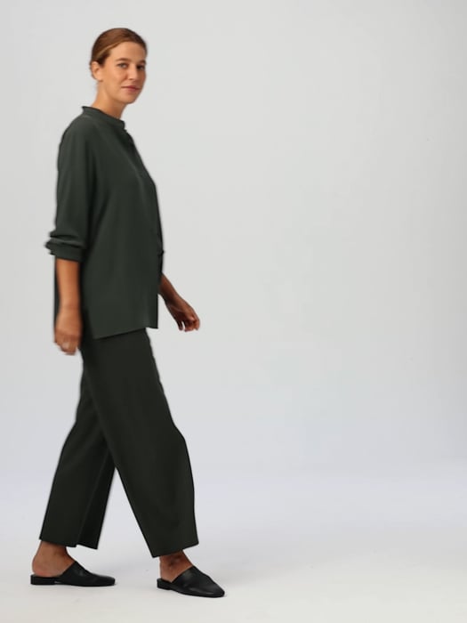 Boiled Wool Jersey Wide-Leg Pant | EILEEN FISHER