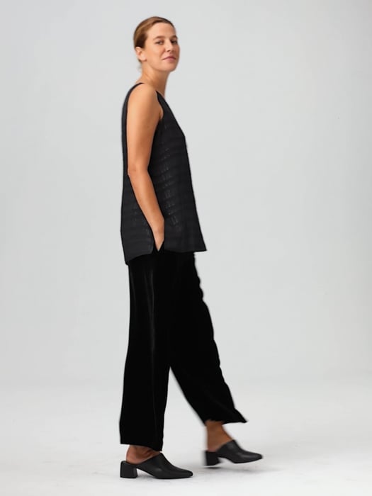 Eileen Fisher Womens Size M Swing Tank Top Black 100% Silk Tunic Length  Stretch Size M - $50 - From Dan