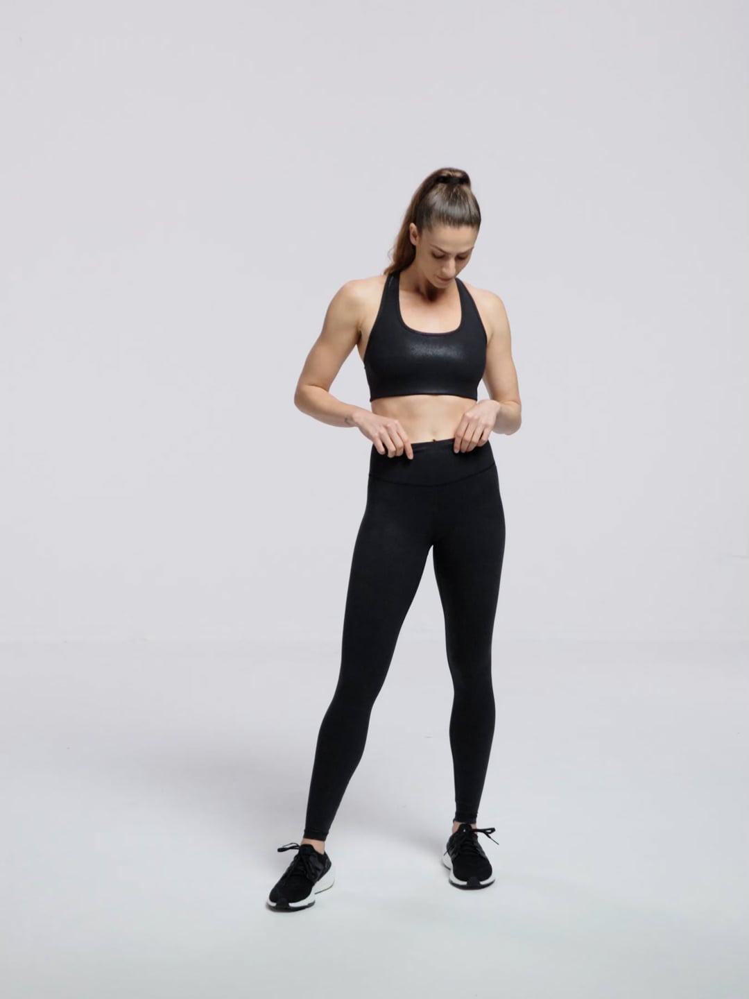 טייץ מבריק squat proof באורך ”25 מבד nero