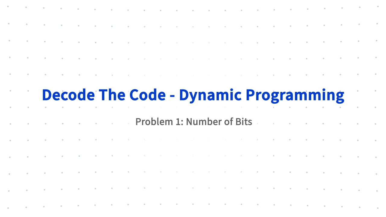 Problem 1 - Number Of Bits