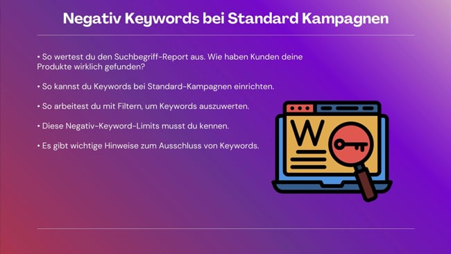 Guide für Negativ-Keywords bei manuellen Kampagnen