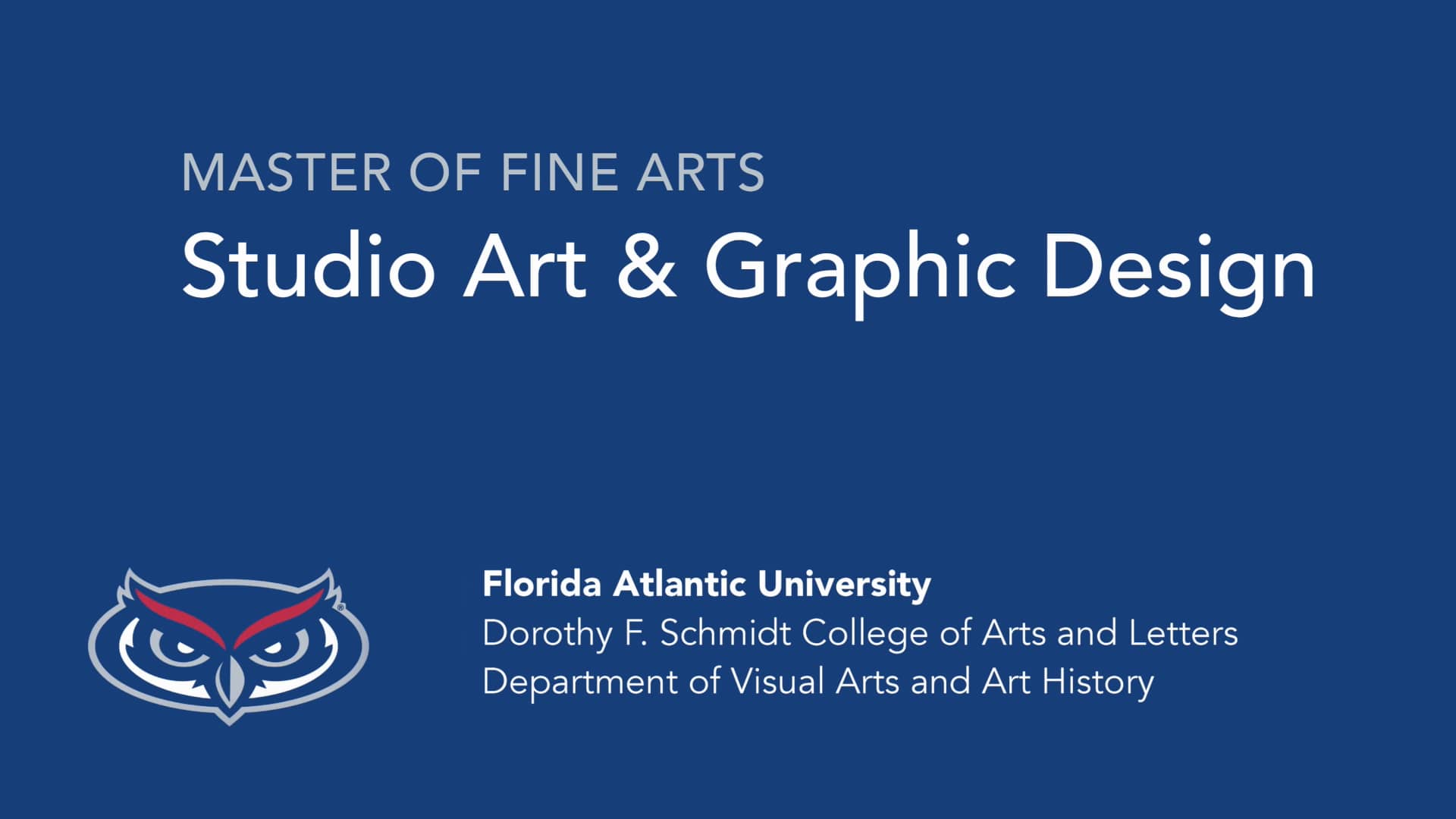 MFA Studio Art and Graphic Design on Vimeo