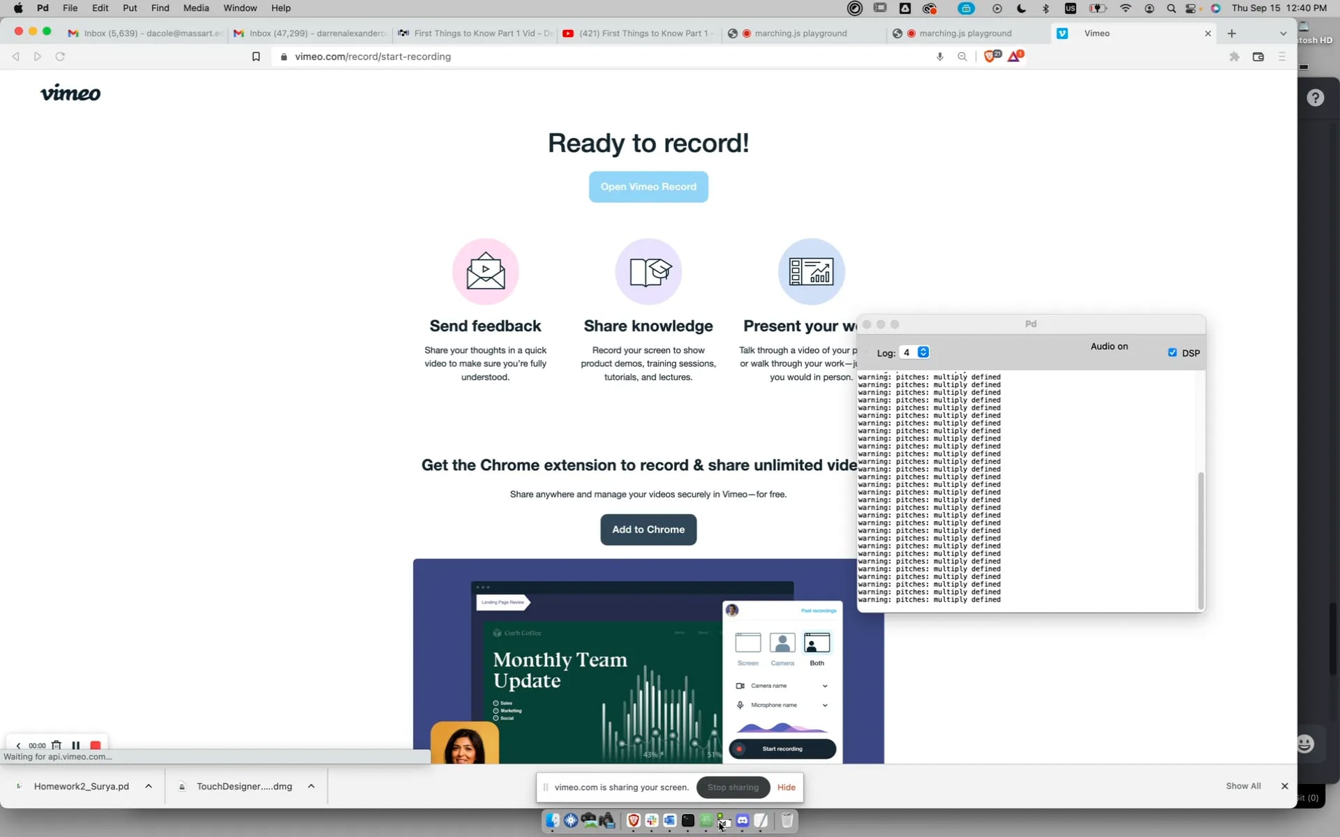 Surya + Darren Test Performance Live Code on Vimeo