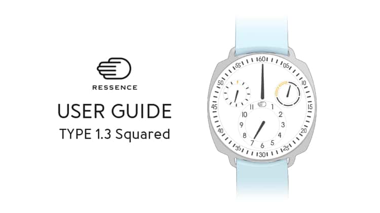 User manual Ressence Type 1.3 Squared