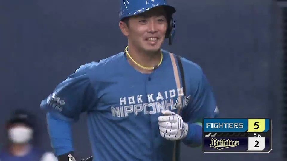 【8回表】移籍後初アーチ!! ファイターズ・谷内亮太 レフトスタンドへのソロホームランで点差を広げる!! 2022年9月16日 オリックス・バファローズ 対 北海道日本ハムファイターズ