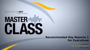 Report I: Recommended Key Reports - Executives