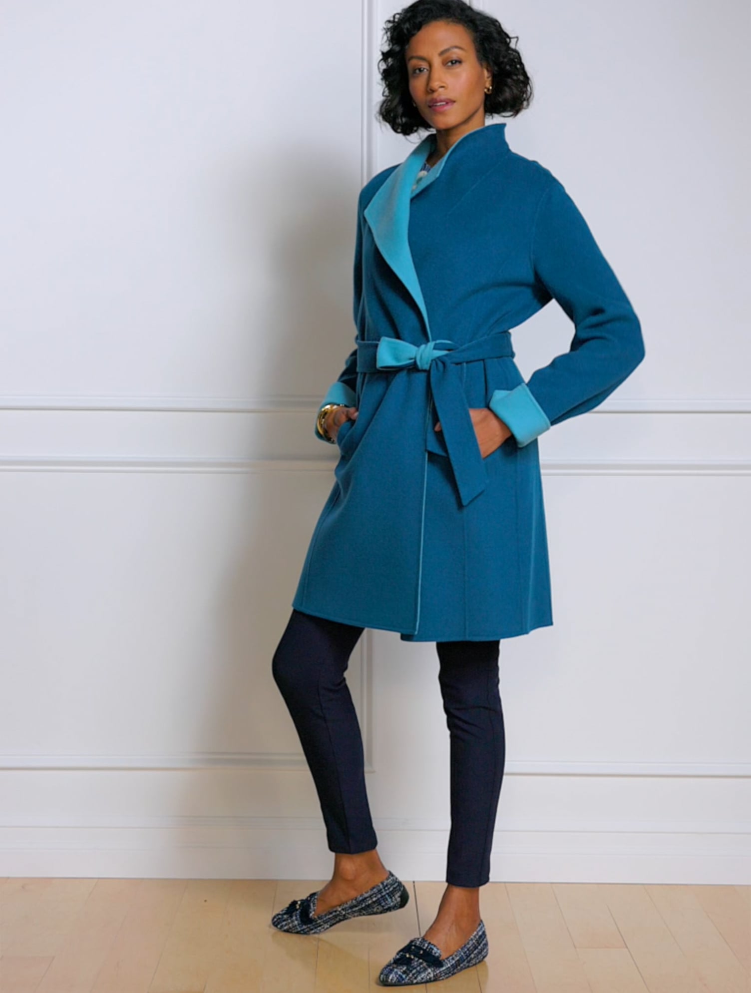 Belted Double Face Jacket | Talbots