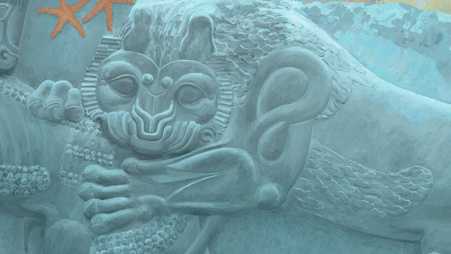 The Lion of Persepolis (Sunken Cities 2100), by Yulia Dotsenko, 2021.
