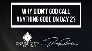 Why didn't God call anything good on Day 2?