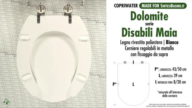 COPRIWATER per wc DISABILI MAIA. Ricambio DEDICATO. Legno rivestito ✓   online!