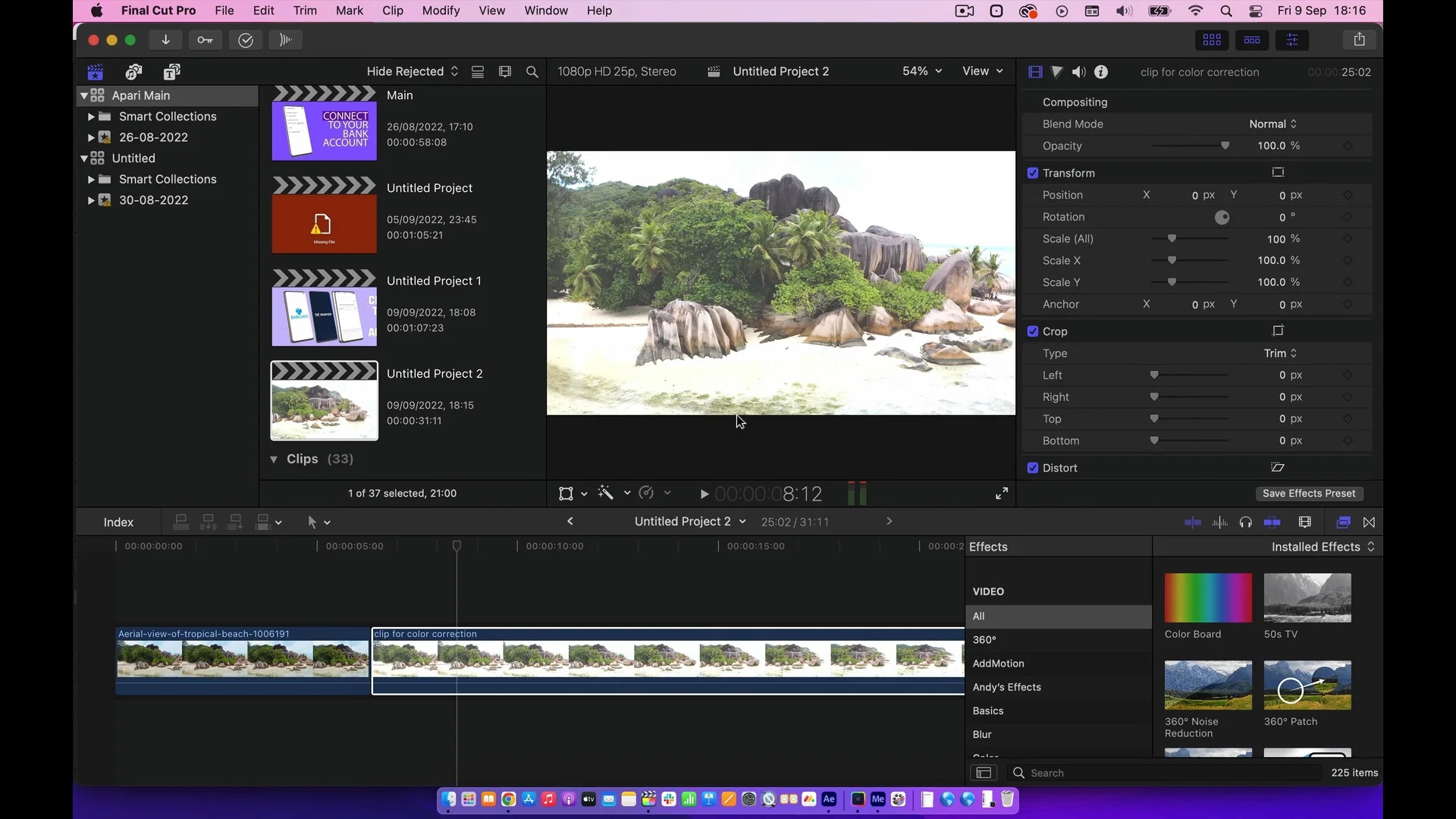 Color match on Vimeo