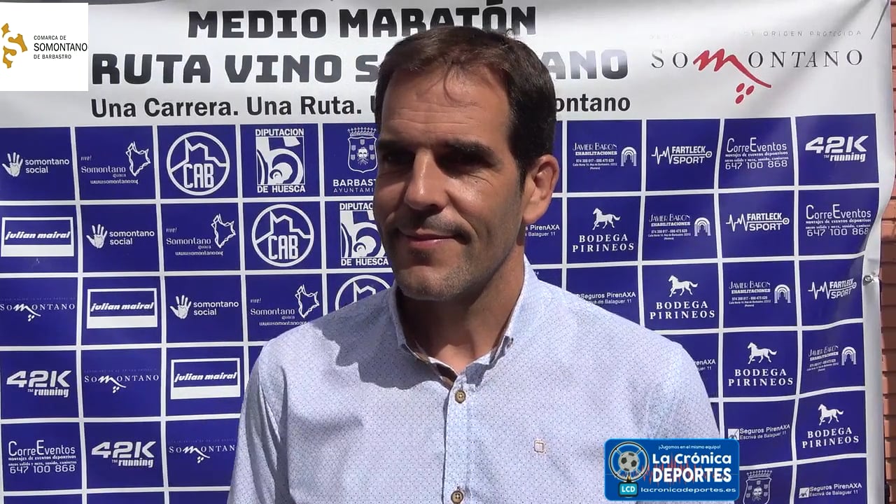 DANIEL GRACIA  (Presidente Comarca Somontano) XXX MEDIO MARATÓN Y 10K RUTA VINO SOMONTANO