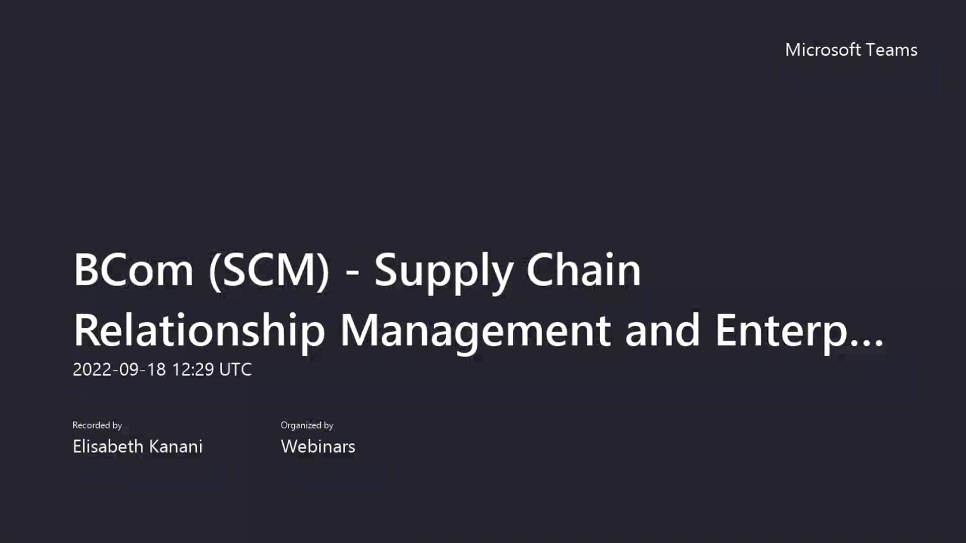 (SCM) Supply Chain Relationship Management and Enterprise