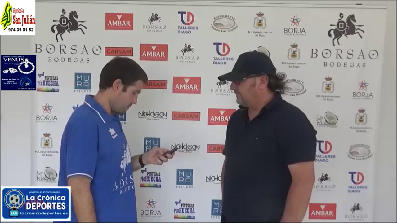 ÓSCAR TIBERIO (Entrenador Borja) SD Borja 3-1 La Cartuja FC / Jornada 1 / Regional Preferente - Grupo 2 / Fuente: YouTube Raúl Futbolero