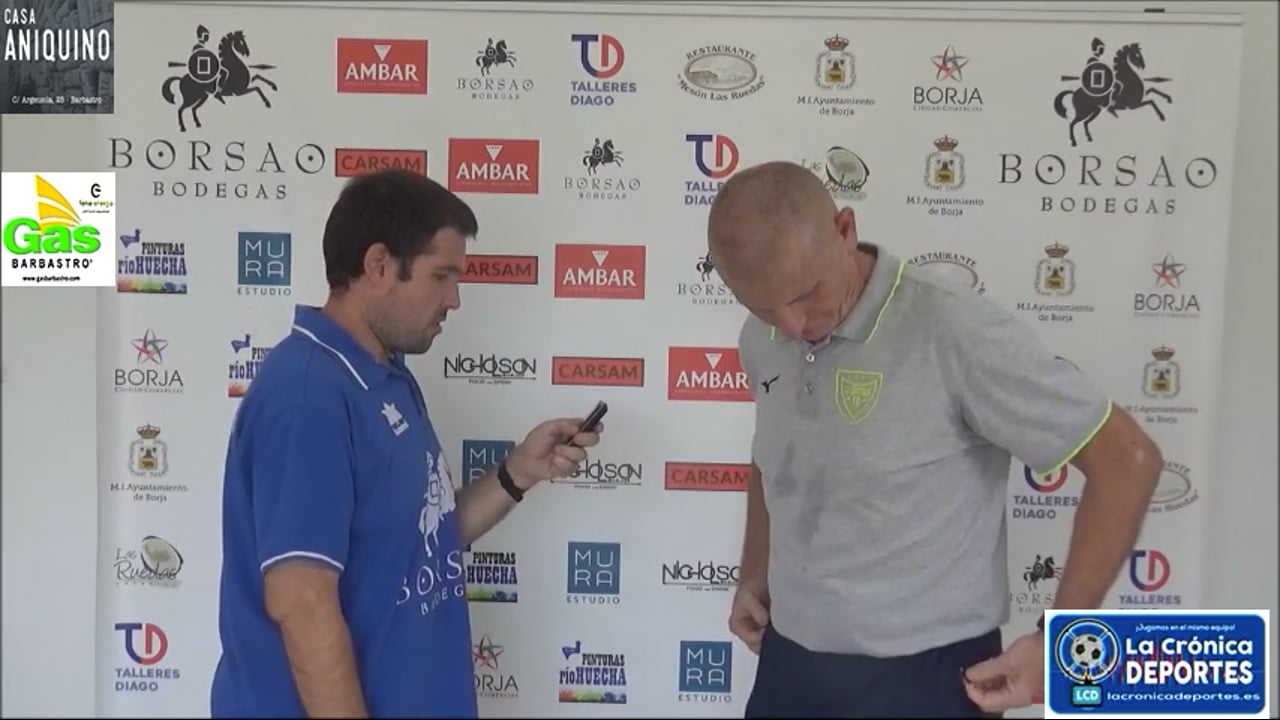 PEDRO ZALAYA (Entrenador La Cartuja) SD Borja 3-1 La Cartuja FC / Jornada 1 / Regional Preferente - Grupo 2 / Fuente: YouTube Raúl Futbolero