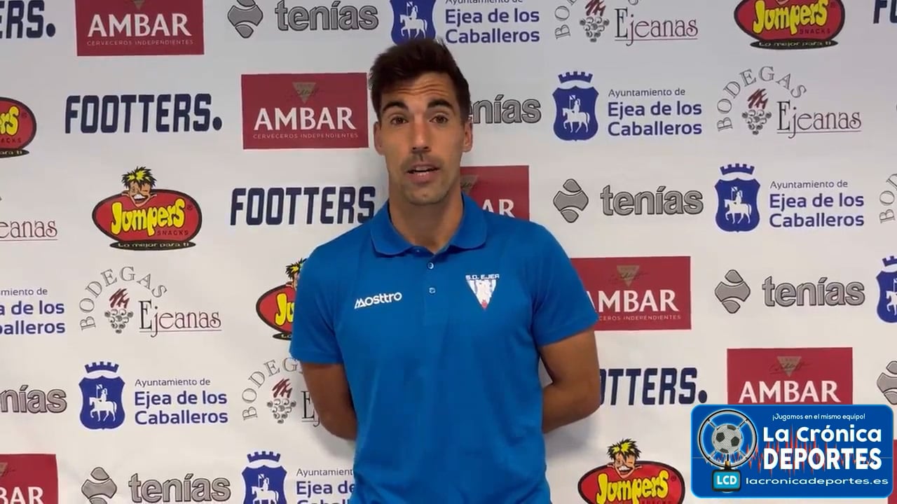 ÁLEX SÁNCHEZ (Jugador Ejea) SD Ejea 1-0 CD La Almunia / Jornada 2 / 3ª División  “Sabemos que vamos a tener que tener paciencia para conseguir marcar gol. Tenemos que trabajar el último pase y ser mucho más agresivos en el área contraria”  Fuente: Faceboo