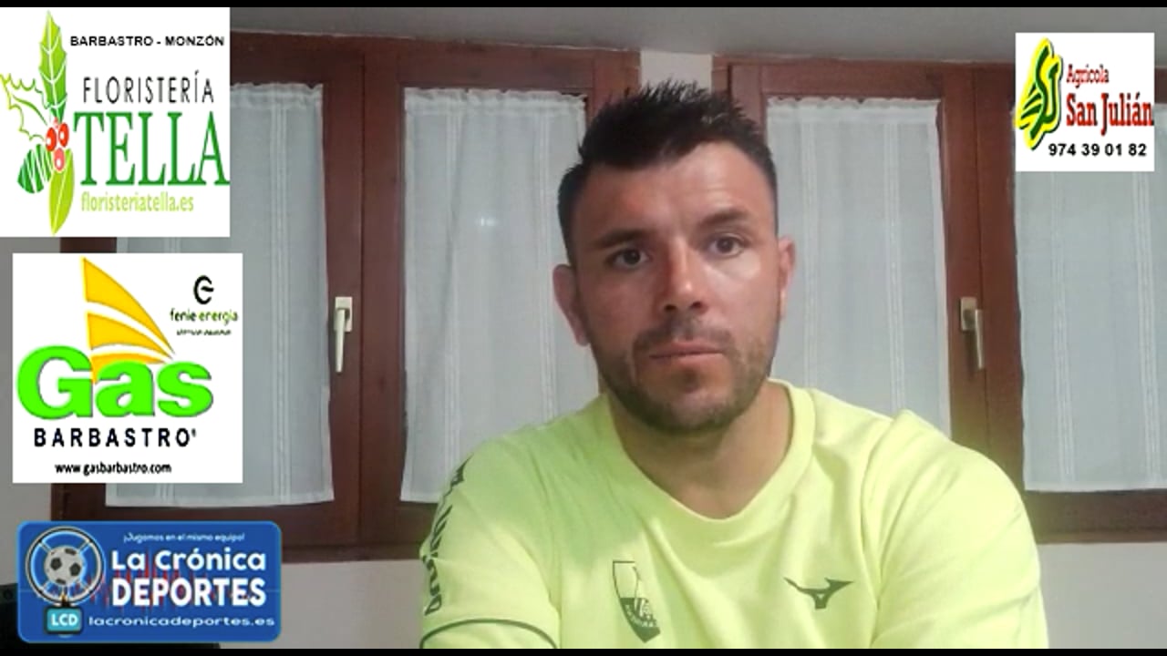 DAVID BERNAL (Entrenador Cariñena) CD Cariñena 0-1 AD Almudévar / Jornada 2 / 3ª División