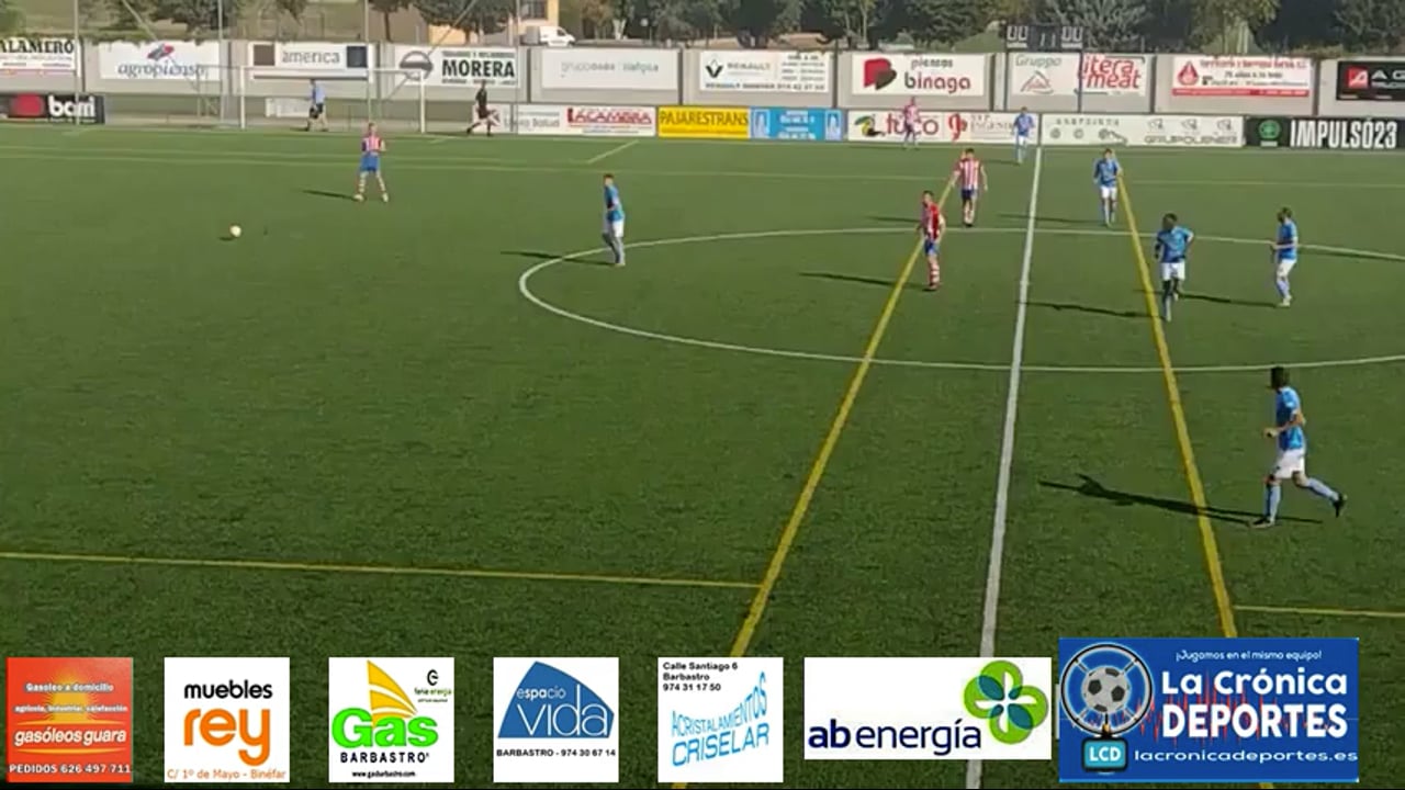 (RESUMEN Y GOLES) CD Binéfar 0-2 UD Barbastro / J 2 / 3ª División