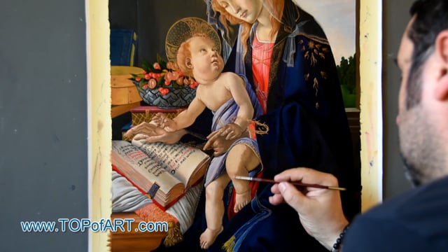 Botticelli | Madonna with the Book | Painting Reproduction Video | TOPofART