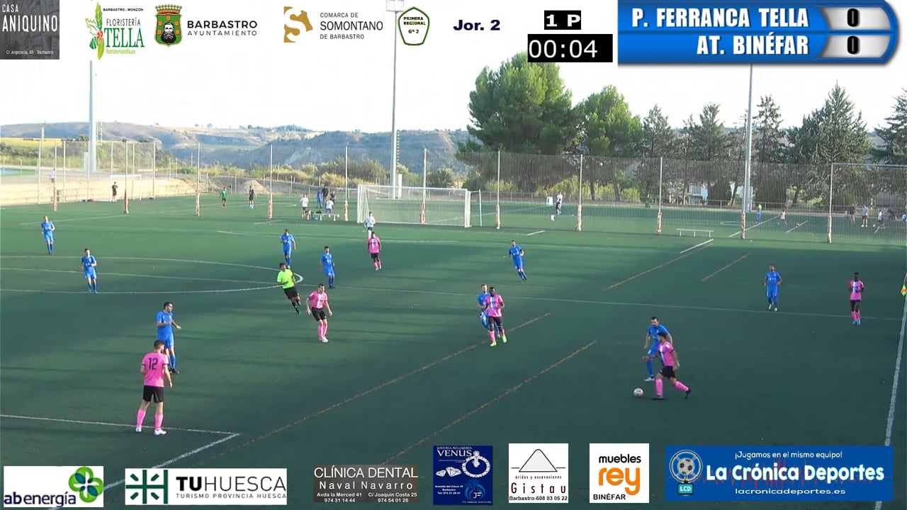 (RESUMEN y GOLES) P. Ferranca Tella 1-2 AT Binéfar / Jornada 2 / 1ª Regional Gr 2