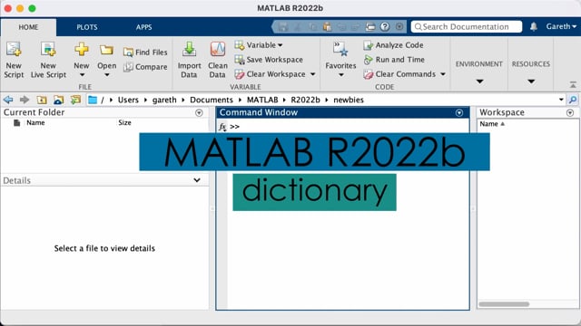 MATLAB R2022b Dictionary