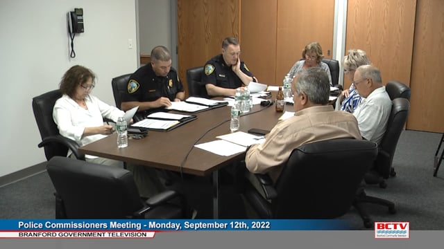 Police Commissioners Meeting 09/12/2022