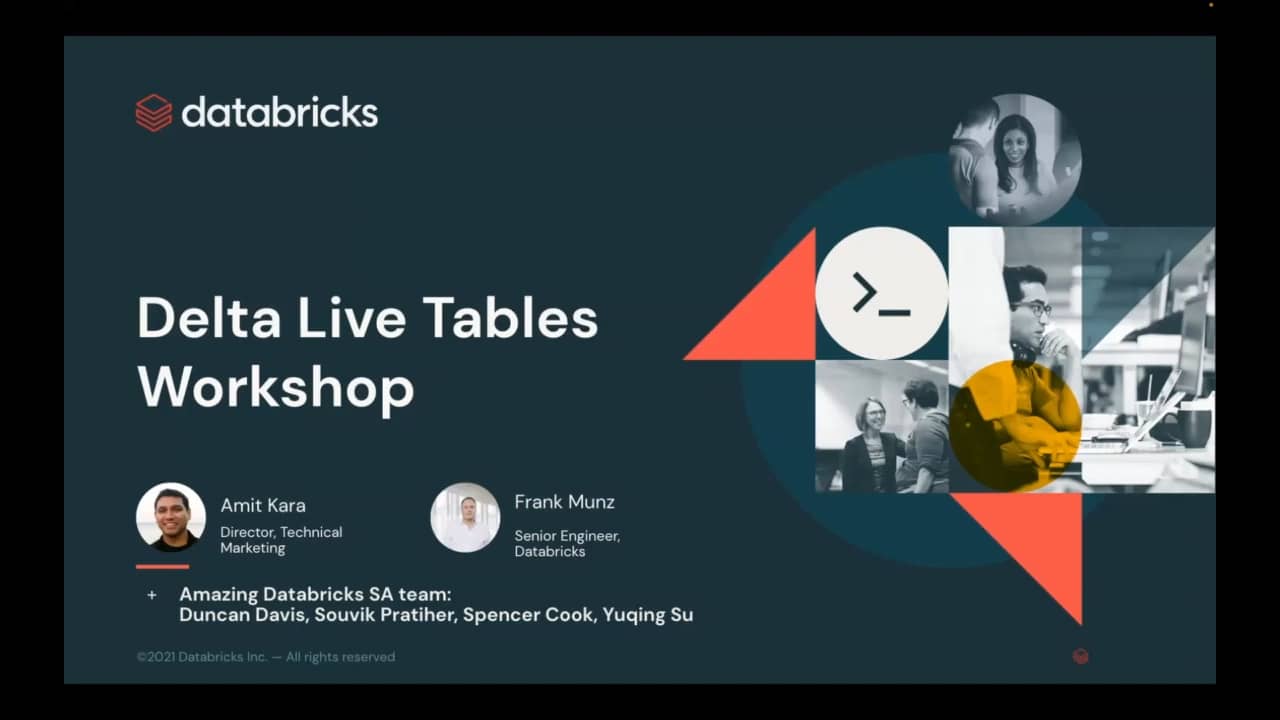 Delta live tables workshop on vimeo