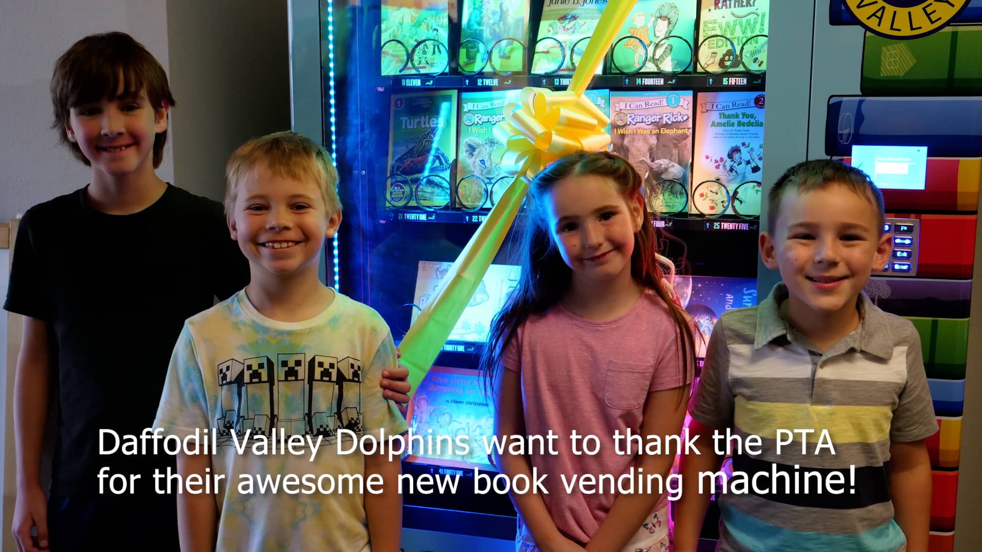 Daffodil Valley Elementary new book vending machine! on Vimeo