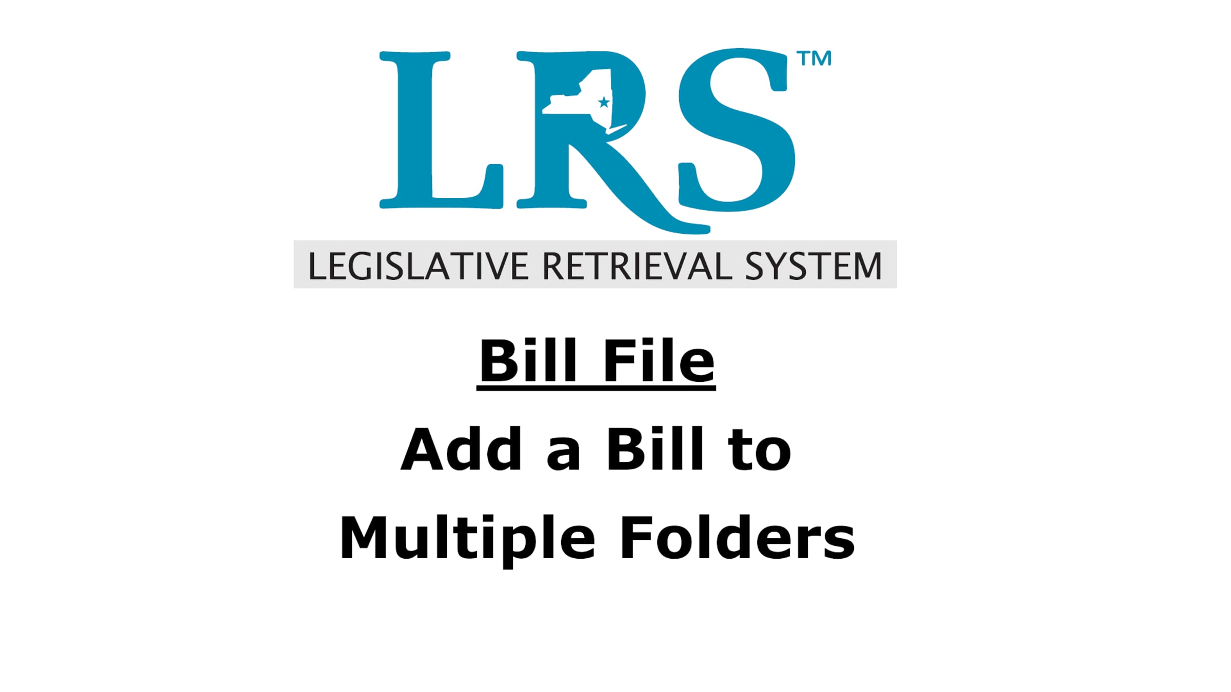 LRS - Bill File - Add a Bill to Multiple Folders | Videos & Movies on Vimeo