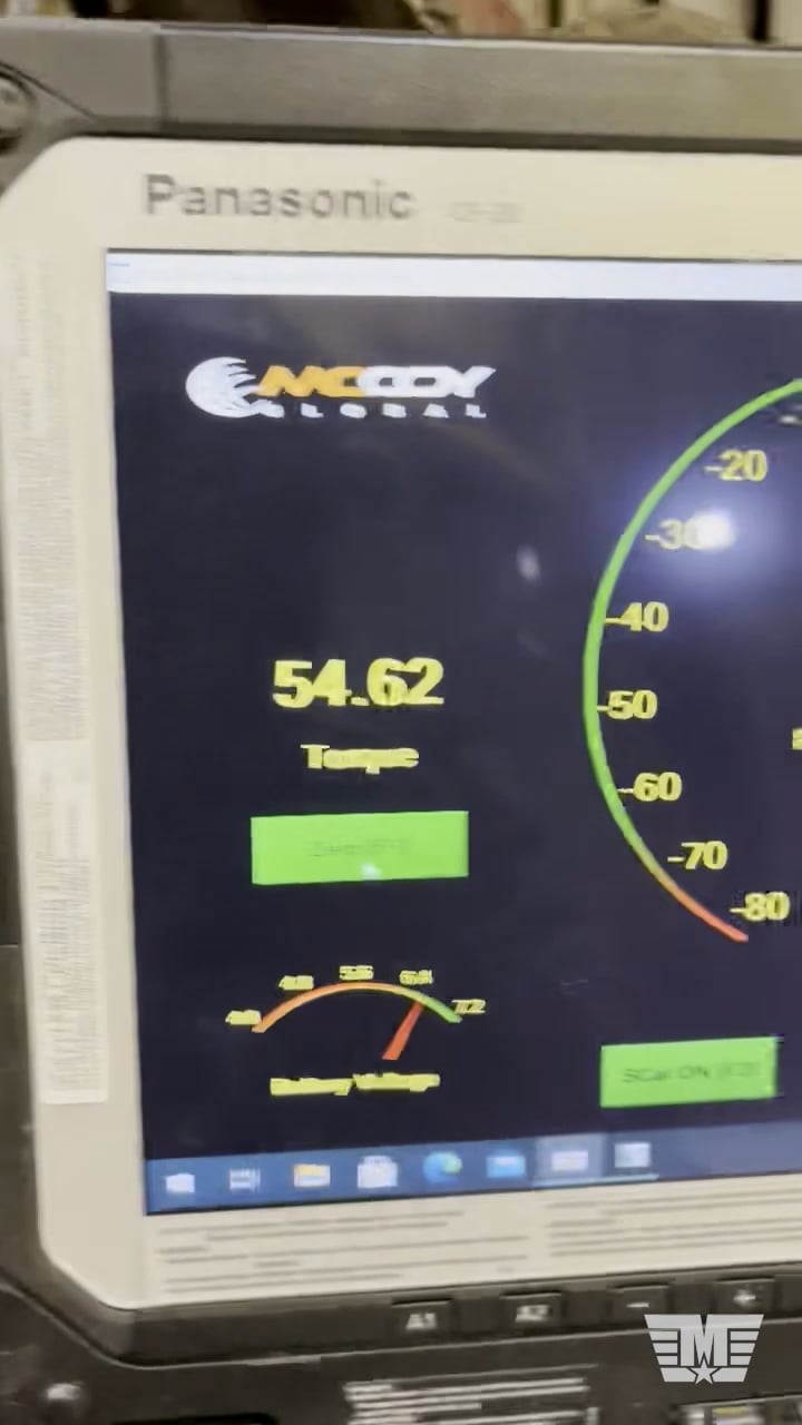 MavCal software charts Iron Roughneck calibration in realtime. on Vimeo