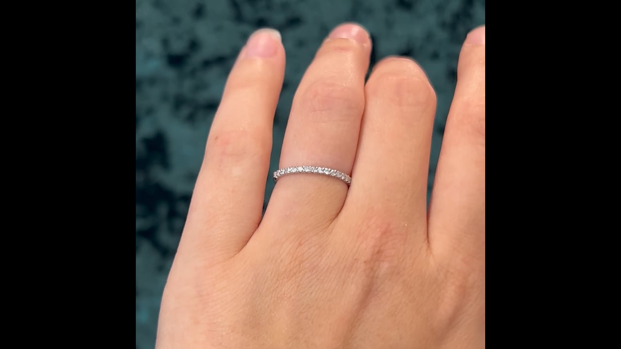 23 Diamond Half Eternity Wedding Band in 14k White Gold