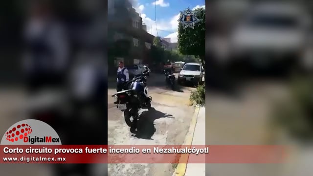 Video: Corto circuito provoca fuerte incendio en Nezahualcóyotl