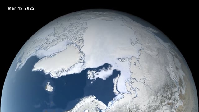 Artico: le variazioni dell'estensione del ghiaccio marino da marzo a settembre 2022