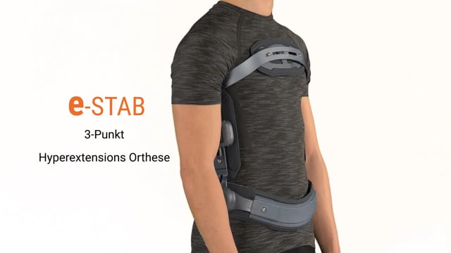 e-STAB - 3-Punkt-Hyperextensions-Orthese