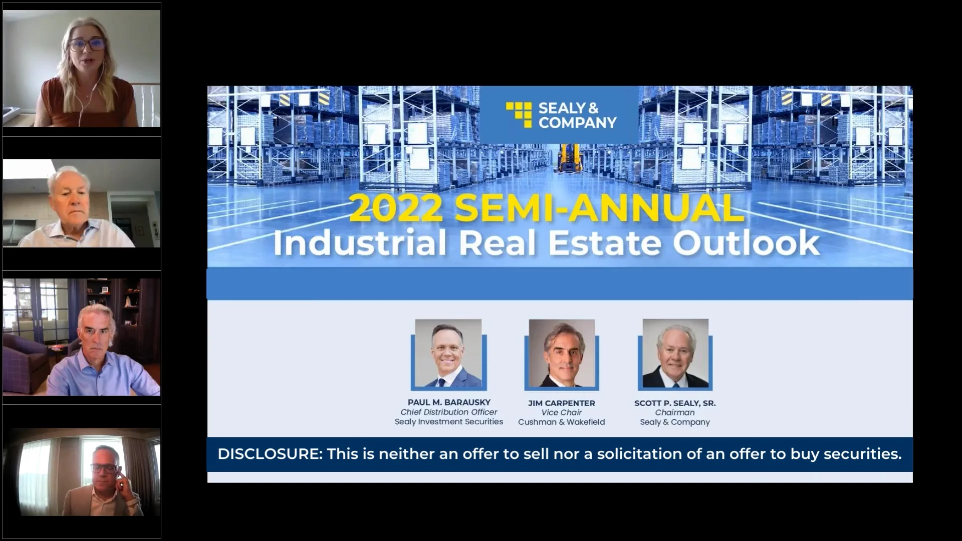 SEALY Industrial Outlook Call Q22022 on Vimeo