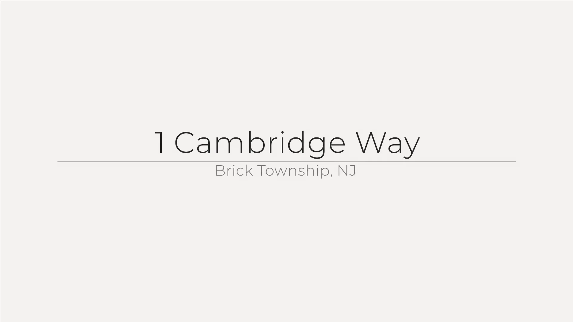 1 Cambridge Way, Brick Township, NJ on Vimeo