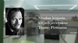 Nivalan kaupunginkirjasto, kirjailijavieras Tuomo Pirttimaa 23.9.22